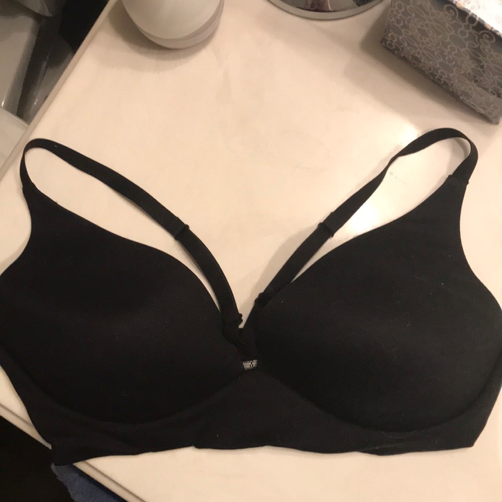 VS lightly lined plunge bra-Black